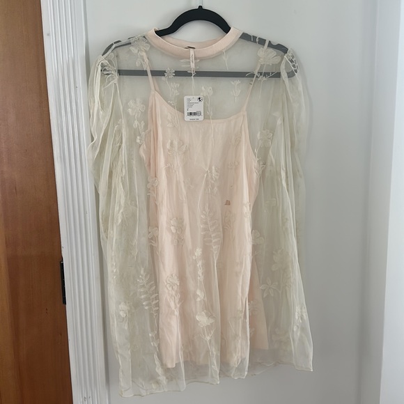 NWT Free People Cecelia Sheer Mini Dress - Picture 4 of 6